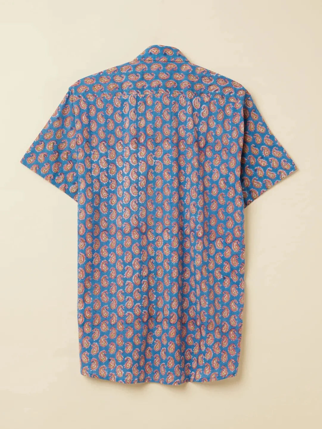 Blue Paisley Handblock Printed Shirt